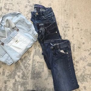 Lot of girls jeans